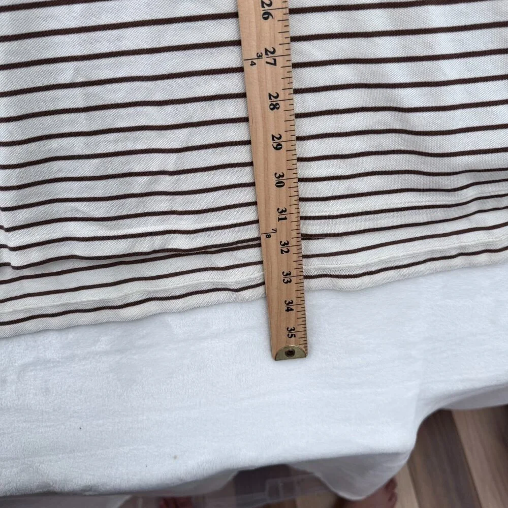 Polo Ralph Lauren Polo Shirt Mens 3XB Big Cream Stripe Preppy Casual
